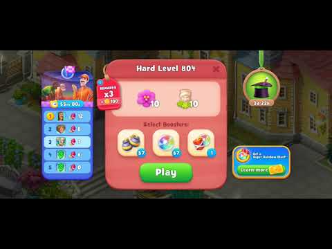 Gardenscapes Level 804 Walkthrough "No Boosters Used"