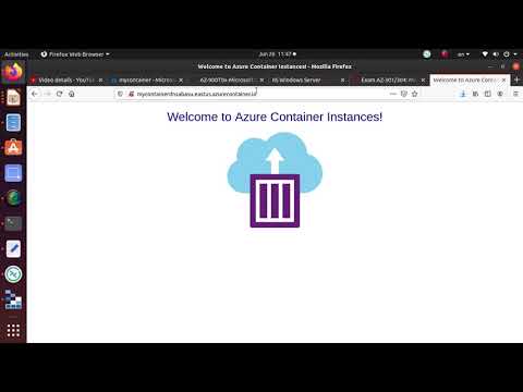AZ 900 Microsoft Azure Fundamentals- LAB: Deploy Azure Container Instances - Tutorial Video Portal