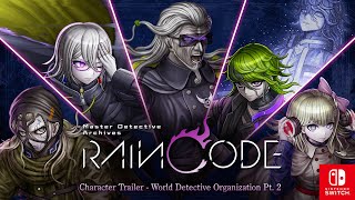 Master Detective Archives: RAIN CODE character trailer - World Detective Organization Pt. 2 teaser
