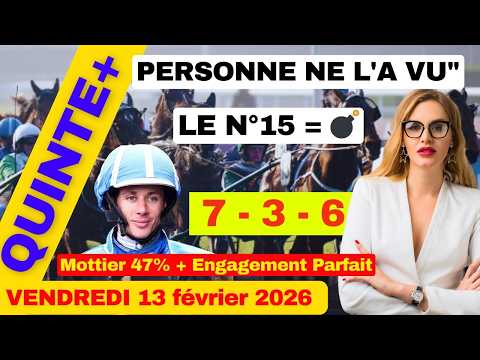 Pronostic Quinté+ Vincennes 13/02 | Analyse Complète Grand Prix 💰