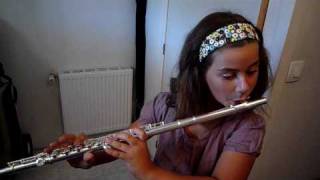 Sasha playing her new Trevor James flute