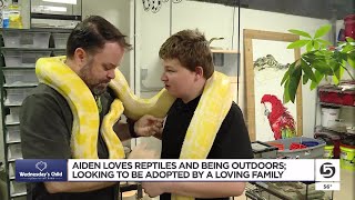 Wednesday’s Child: 15-year-old Aiden has a passion for reptiles; looking for his forever home