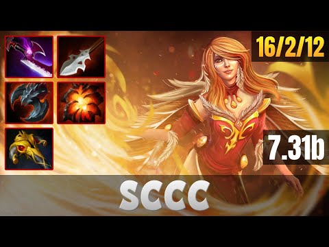 SCCC LINA MID LANE WITH 16 KILLS | DOTA 2 PATCH 7.31B PRO GAMEPLAY