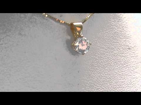 18ct Yellow Gold .30ct Diamond Pendant with Chain £199.99