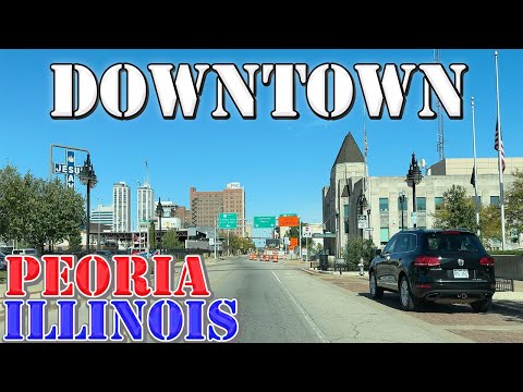 Peoria - Illinois - 4K Downtown Drive