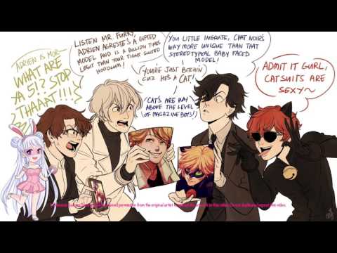"Chat Noir VS Adrien Agreste" Miraculous Ladybug X Mystic Messenger Comic Dub