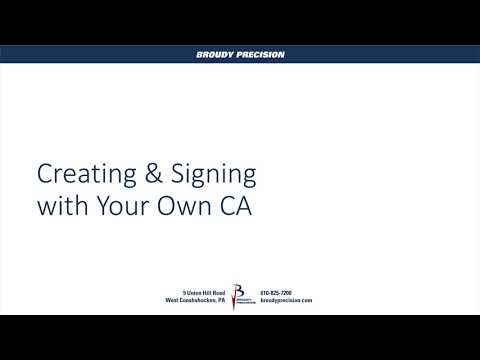 Certificates & Niagara - Creating and Signing Certificates with your own CA