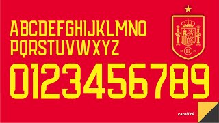 Spain Jersey Font 2026 World Cup: Football Vector free font spain world cup 2026