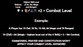 RuneScape new Combat level Formula/Calculation.