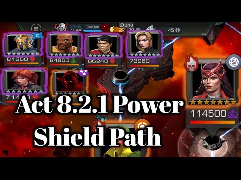 Mcoc Act 8.2.1 Power Shield Path And Scarlet Witch Boss | Mcoc Ishvalangaming  | Mcoc  Act 8.2.1