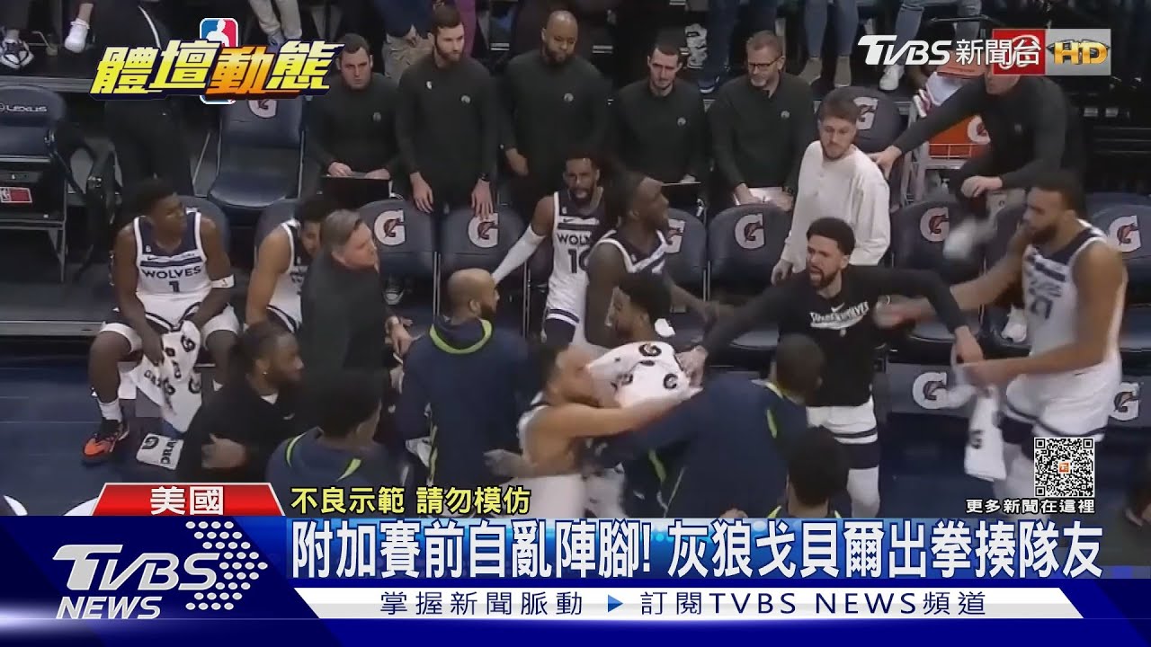 附加賽前自亂陣腳! 灰狼戈貝爾出拳揍隊友