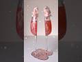 🎄Christmas Mimosa Sparkling wine with strawberry cotton candy with glitter #cocktail #shortsvideo