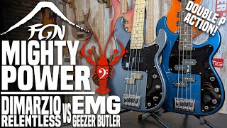 Video thumbnail for DiMarzio Relentless vs EMG Geezer Butler ft. the FGN JMP Mighty Power - LowEndLobster Tone Shootout by LowEndLobster