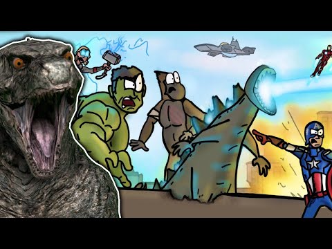 Godzilla & Monkey vs Avengers (Godzilla Reacts)
