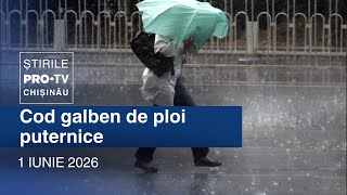 Știrile PRO TV (ORA 20:00) | COD GALBEN DE PLOI PUTERNICE | Moldova