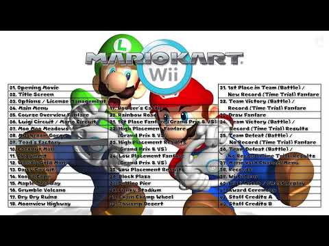 Mario Kart Wii Soundtrack (Wii OST, 43 Tracks)