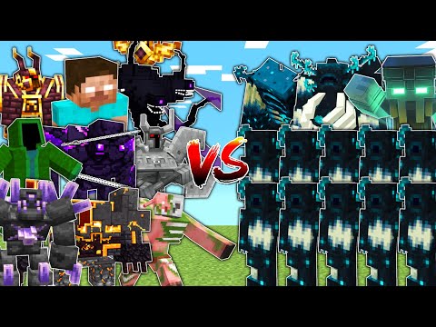 EPIC Minecraft Mob Battle: OP Bosses vs Warden Army!