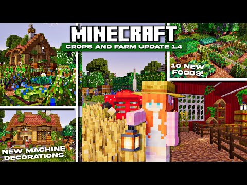 Crops and Farms Update 1.4 TOP Farm Addon for MCPE/Minecraft Bedrock 1.21+ Copper Golems, Pets Etc.
