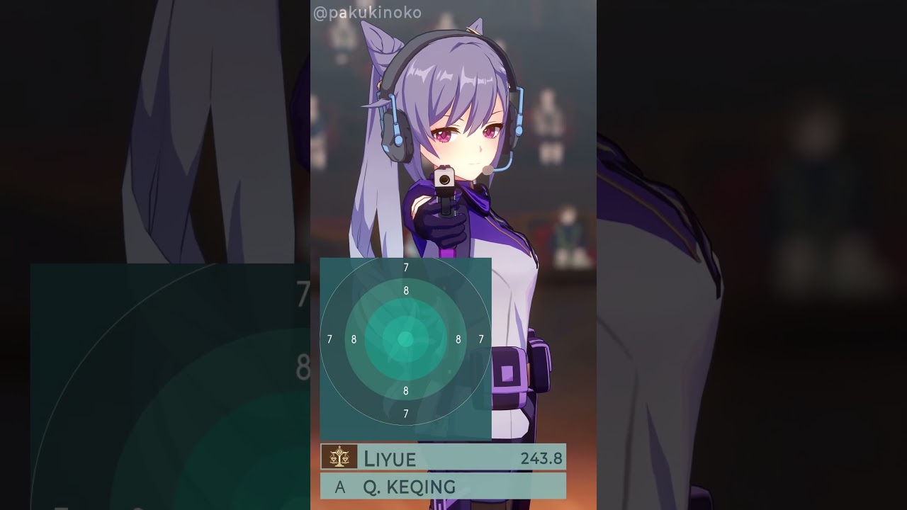 射撃･女子　決勝　刻晴（璃月）　#原神 #フォンテーヌ #オリンピック