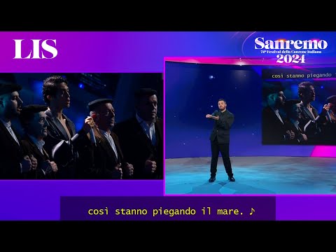 LIS Sanremo 2024 - Mahmood con I Tenores di Bitti canta ‘Come è profondo il mare’