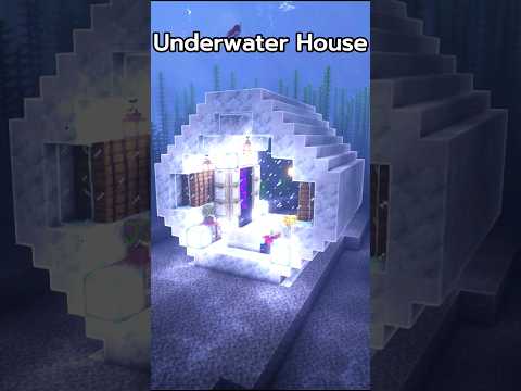 Amazing Minecraft Underwater House in Under 2 Minutes!! #minecraft #buildideas #shorts #tutorial