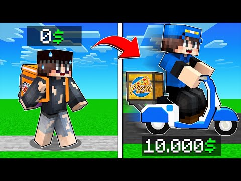 KURYELİK YAPARAK MİLYARDER OLDUM 😱 - Minecraft