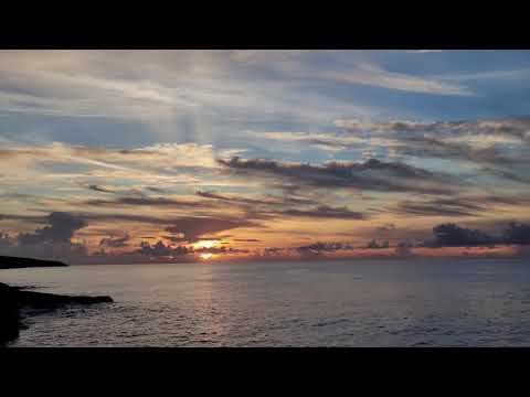 北大東島の北港からちょっと夕焼け