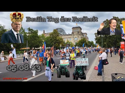 Berlin Tag der Freiheit 05.08.2023 kompletter Demozug Zeitraffer