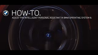 BMW How to Adjust Intelligent Personal Assistant