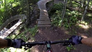 preview picture of video 'Copper Harbor On The Edge Mountain Bike Trail At Half Speed'