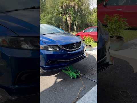 Installing a front lip and a size skirt on a 2014 Honda Civic si for under $100 #honda#shorts#civic￼
