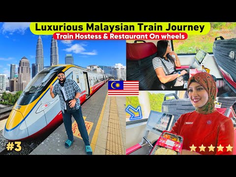 Business Class Train Journey in Malaysia 🇲🇾 || Kuala Lumpur to Penang || Restaurant on Wheels