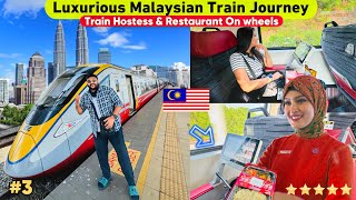 Business Class Train Journey in Malaysia 🇲🇾 || Kuala Lumpur to Penang || Restaurant on Wheels