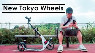 Hai gets a new toy - a kick scooter for adults