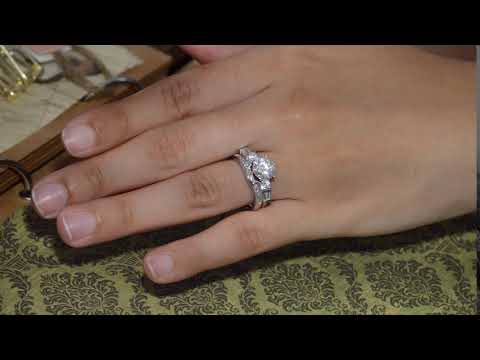 Round Channel Set Contour Anniversary Ring Wrap With Tapered Baguettes - TwoBirch TB-WRAP-0038-WG-I