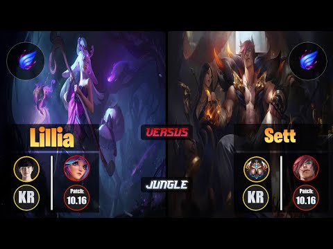 Peanut LILLIA (Jungle) [Phase Rush] VS SETT - Challenger KR Patch 10.16