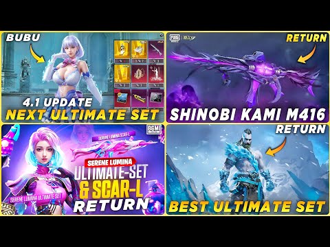 🔴 NEXT ULTIMATE SET | SHINOBI KAMI M416 RETURN | BEST SCAR-L SKIN RETURN | RETURN ULTIMATE SET BGMI🤩