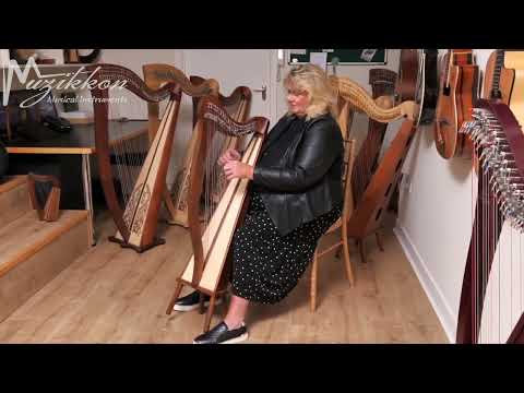 Muzikkon 27 String Ard Ri Harp Rosewood Played By Ann Tuitte