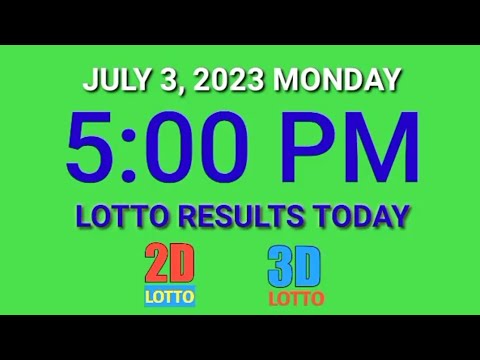 5pm Lotto Result Today PCSO July 3, 2023 Monday ez2 swertres 2d 3d