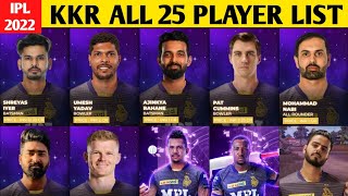 Kolkata Knight Riders IPL 2022 Full Squad | KKR All Player List And Their Price