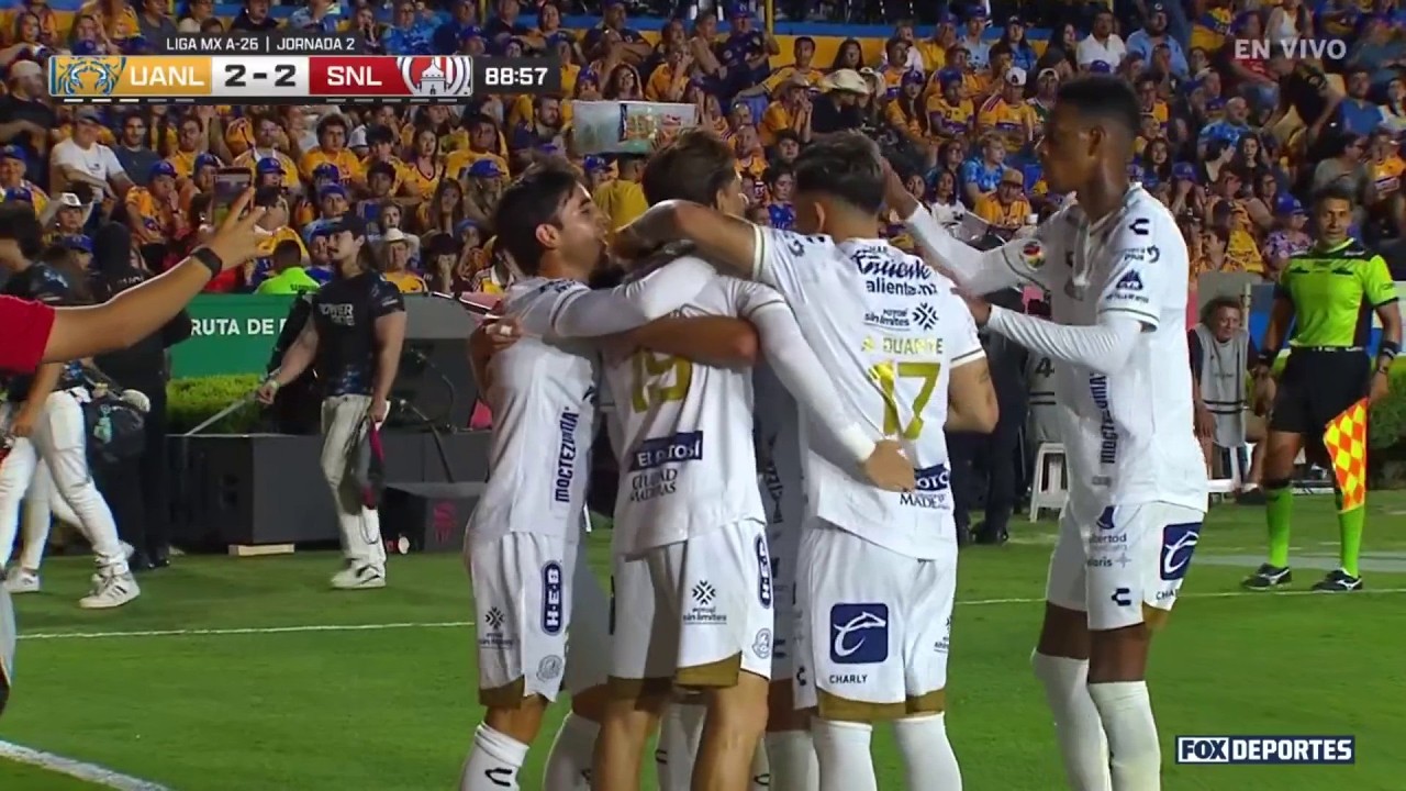 😤 GOLAZO David Rodríguez | Tigres 2-2 Atlético San Luis | Fecha 2 | Apertura 2026 | Liga MX