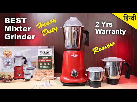 MR COOK By United Metalik Ezy750 750 Watt Mixer Grinder with 3 Jars Stainless Steel (White & Grey)