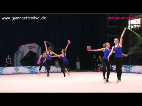 Russia 3 balls 2 ropes Podium Training - WC Tashkent 2017