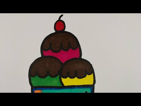 #Howtodraw / How to draw ice cream cup