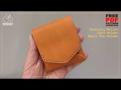 How to Make an Ordinary Wallet with Premium Vegetable-Tanned Leather | Free Pattern | Leathercraft
