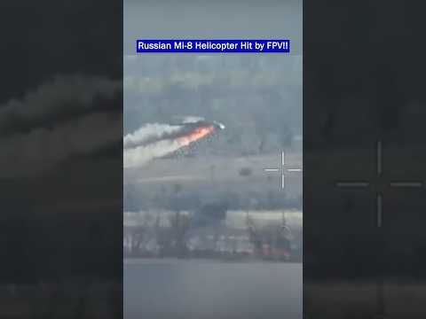 Russian Mi-8 Crash-Lands After FPV Drone Impact!