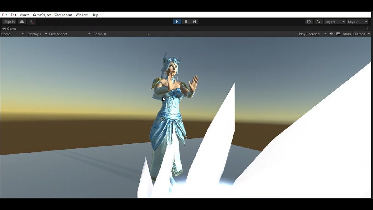 Ice Queen Game Character 3D Model