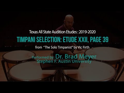 TMEA 2019 Percussion All-State Music: Timpani Etude