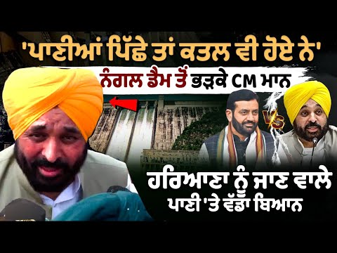 'पानी के पीछे हत्याएं भी हुईं है', Nangal Dam पर भड़के सीएम मान