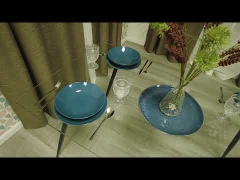 Кухонный стол SOPHIA (mod. 5003) металл/стекло (8мм), 140x80x75, бук/прозрачный арт.12098 в Магадане - видео 5